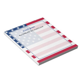 Personalisiert American Flag Patriotic USA Notizblock