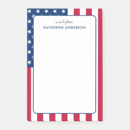 Personalisiert American Flag USA Post-it Klebezettel