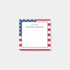 Personalisiert American Flag USA Post-it Klebezettel