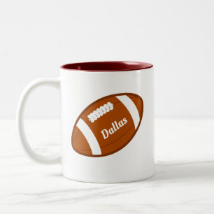 Personalisiert American Football Ball Zweifarbige Tasse