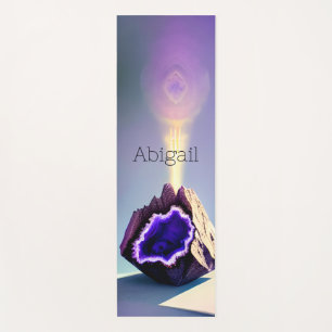Personalisiert Amethyst Crystal Geode Lila Yogamatte