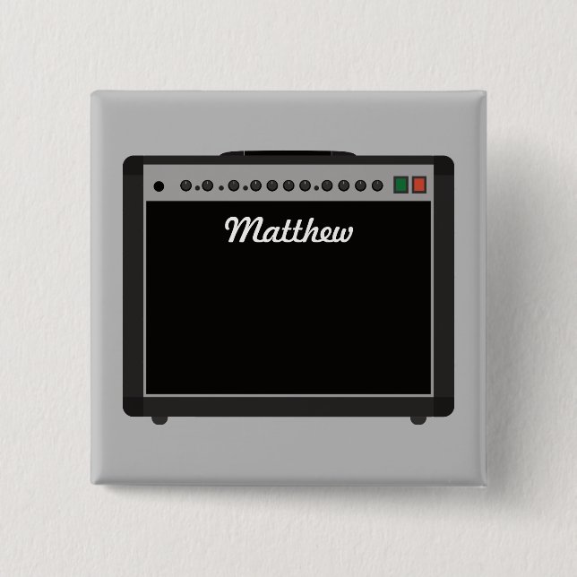 Personalisiert-Amplifier-Illustration für Musiker Button (Vorderseite)