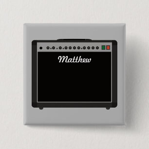 Personalisiert-Amplifier-Illustration für Musiker Button