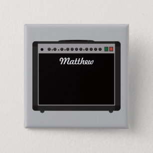 Personalisiert-Amplifier-Illustration für Musiker Button
