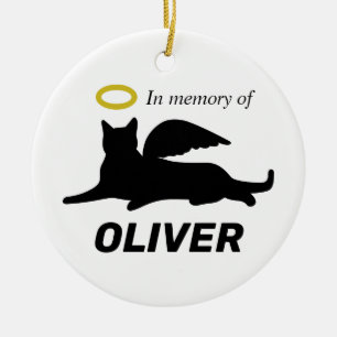 Personalisiert Angel Cat Keramik Ornament