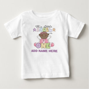 Personalisiert Angel Girl 1. Geburtstagshirt Baby T-shirt