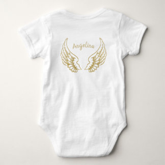 PERSONALISIERT ANGEL WINGS BABY BODYSUIT STRAMPLER