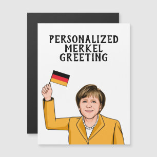 PERSONALISIERT ANGELA MERKEL MAGNETKARTE