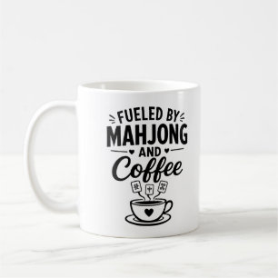 Personalisiert - Angetrieben von Mahjong und Kaffe Kaffeetasse