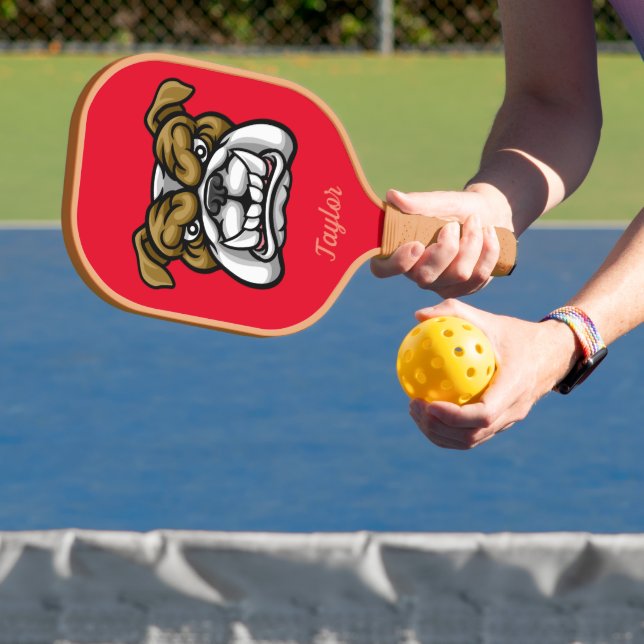 Personalisiert Angry Bulldog Paddel Pickleball Schläger (InSitu)