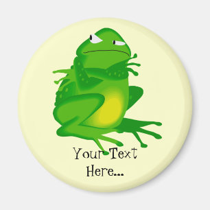 Personalisiert Angry Green Frog Magnet