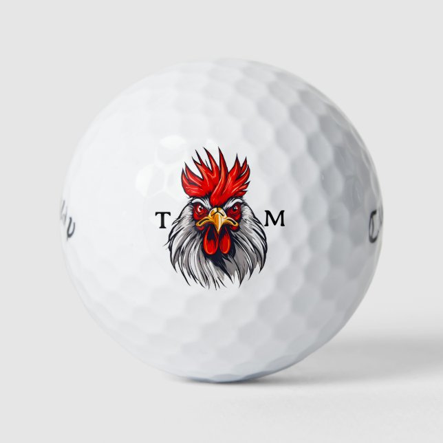 Personalisiert Angry Rooster Callaway Golf Balls Golfball (Vorderseite)