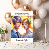 Personalisiert Anime Couple Herzlichen Glückwunsch