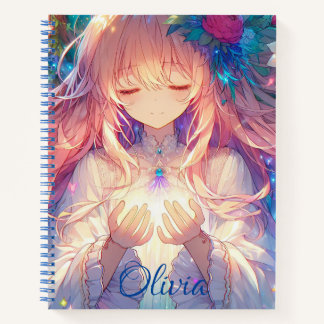 Personalisiert Anime Girl Sketchbook Notizbuch