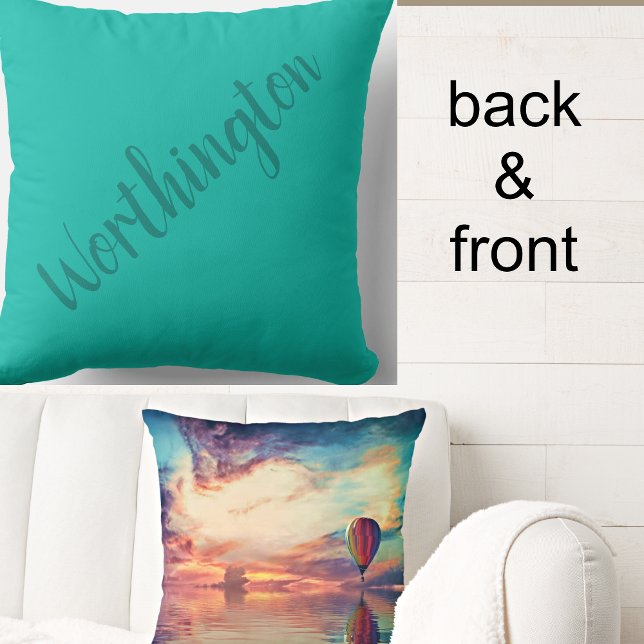 Personalisiert Aquamarine Landschaftliche Heißluft Kissen (Von Creator hochgeladen)