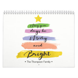 Personalisiert, Aquarellweide, Weihnachtsbaum, Fot Kalender