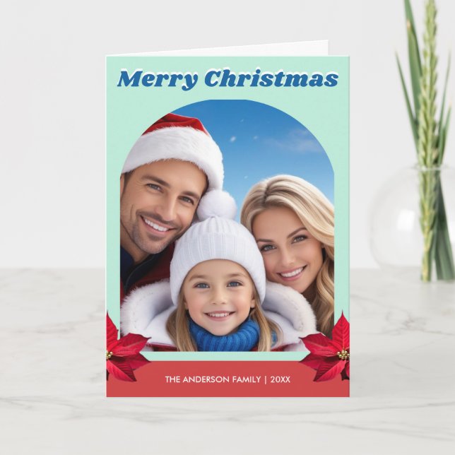 Personalisiert Arch Family One Foto Modernes Haus Karte (Vorderseite)