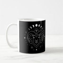 Personalisiert Aries Zodiac Astrologie Schwarz-wei Kaffeetasse