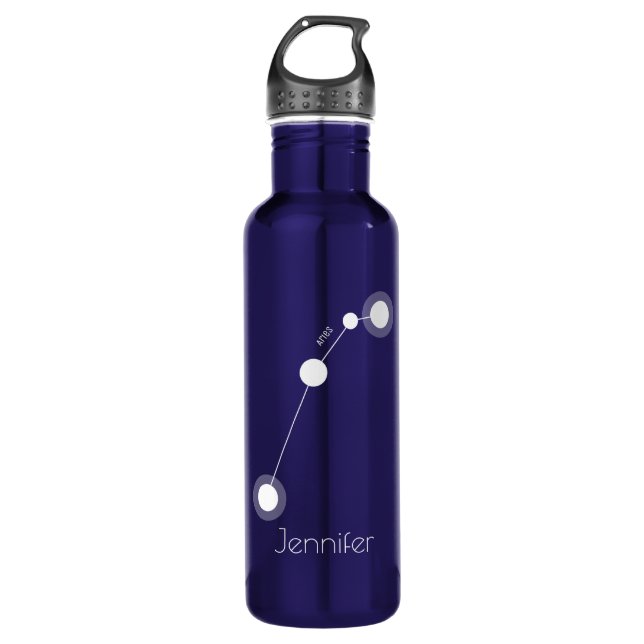 Personalisiert Aries Zodiac-Konstellation Trinkflasche (Vorderseite)