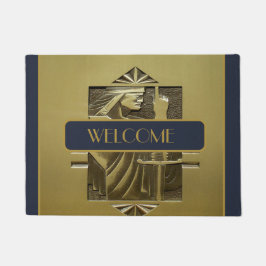 Personalisiert Art Deco Door Mat Fußmatte