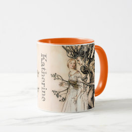 Personalisiert Arthur Rackham Alte Frau im Wald Tasse