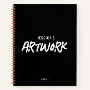 Personalisiert Artist Artwork Sketchbook Black Notizbuch