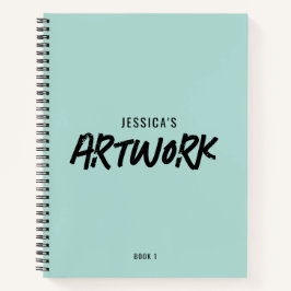 Personalisiert Artist Artwork Sketchbook Minze Gre Notizbuch