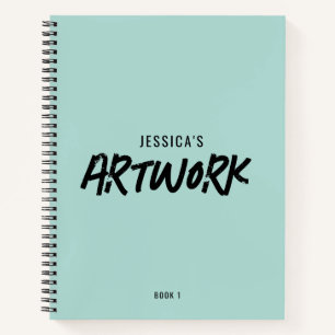 Personalisiert Artist Artwork Sketchbook Minze Gre Notizbuch