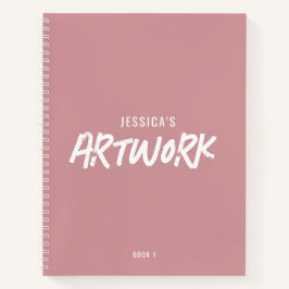 Personalisiert Artist Artwork Sketchbook Rosa Notizbuch
