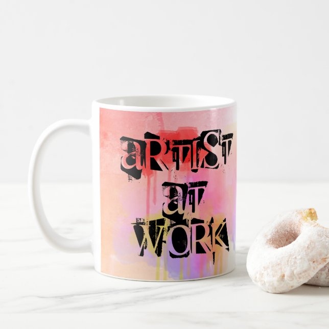 Personalisiert Artist Coffee Tasse (Mit Donut)