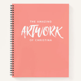 Personalisiert Artist Sketchbook Coral Notebook Notizbuch