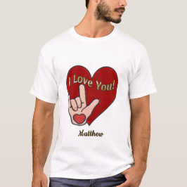Personalisiert ASL I Liebe Sie T-Shirt