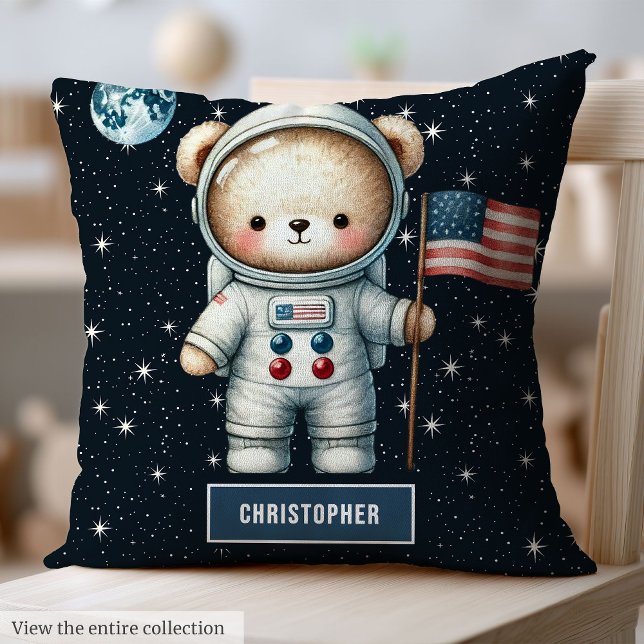 Personalisiert Astronaut Teddy Bear Pillow Baby Bo Kissen (Personalized Astronaut Teddy Bear Pillow Baby Boy)