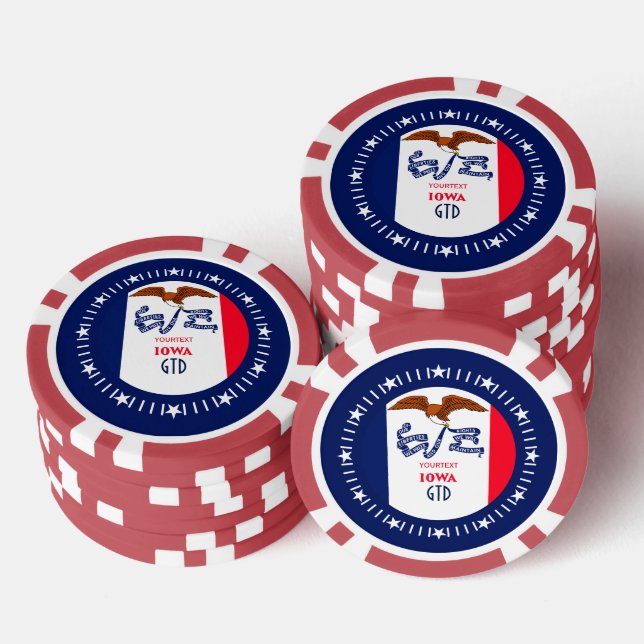 Personalisiert auf einer Webseite Pokerchips (Stapel)