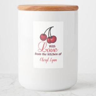 Personalisiert aus der Küche Lebensmitteletikett