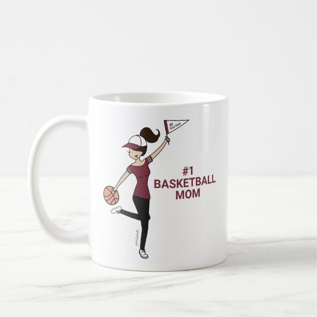 Personalisiert Avatar #1 Basketball-Fans Kaffeekoc Kaffeetasse (Links)