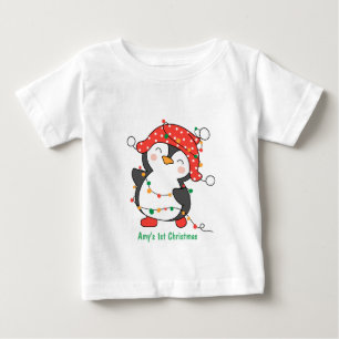 Personalisiert Baby 1. Weihnachten T-shirt