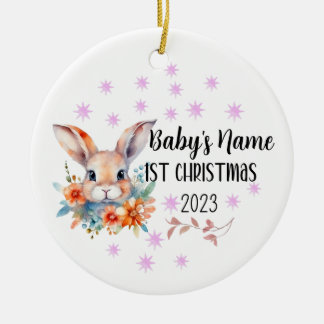 Personalisiert Baby 1. Weihnachtsdekoration Keramik Ornament