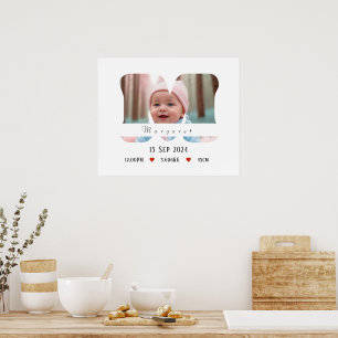Personalisiert Baby Alphabet Letter - M - Poster