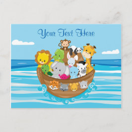 Personalisiert | Baby Animals | Noah's Ark Theme Postkarte