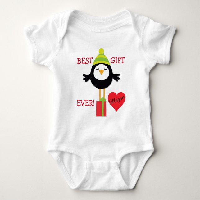 Personalisiert Baby Bird Heart Strampler (Vorderseite)