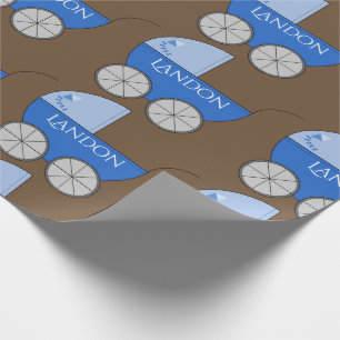 Personalisiert Baby Blue Carriers Geschenkpapier