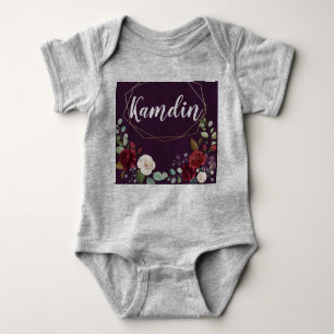 Personalisiert Baby Body Anzug Plum Lila Rose Gold Baby Strampler