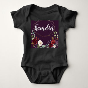 Personalisiert Baby Body Anzug Plum Lila Rose Gold Baby Strampler