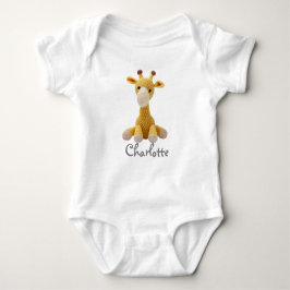 Personalisiert Baby Bodysuit Crochet Giraffe Strampler