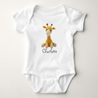Personalisiert Baby Bodysuit Crochet Giraffe Strampler