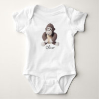 Personalisiert Baby Bodysuit Crochet Gorilla