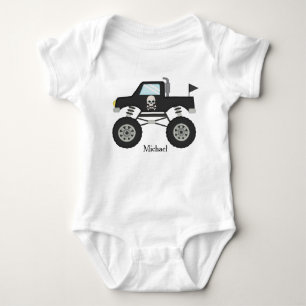 Personalisiert Baby Bodysuit Monster Truck Strampler