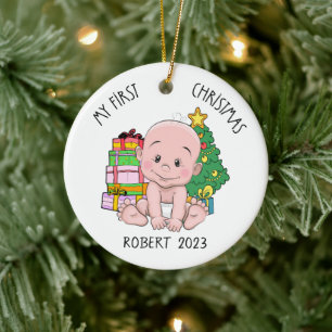 Personalisiert Baby Boy First Christmas Ornament