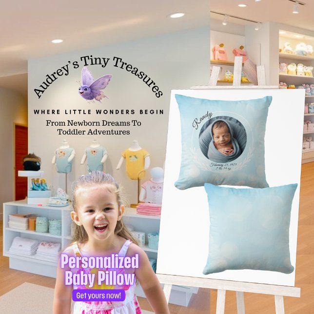 Personalisiert Baby Boy Throw Kissen (Von Creator hochgeladen)